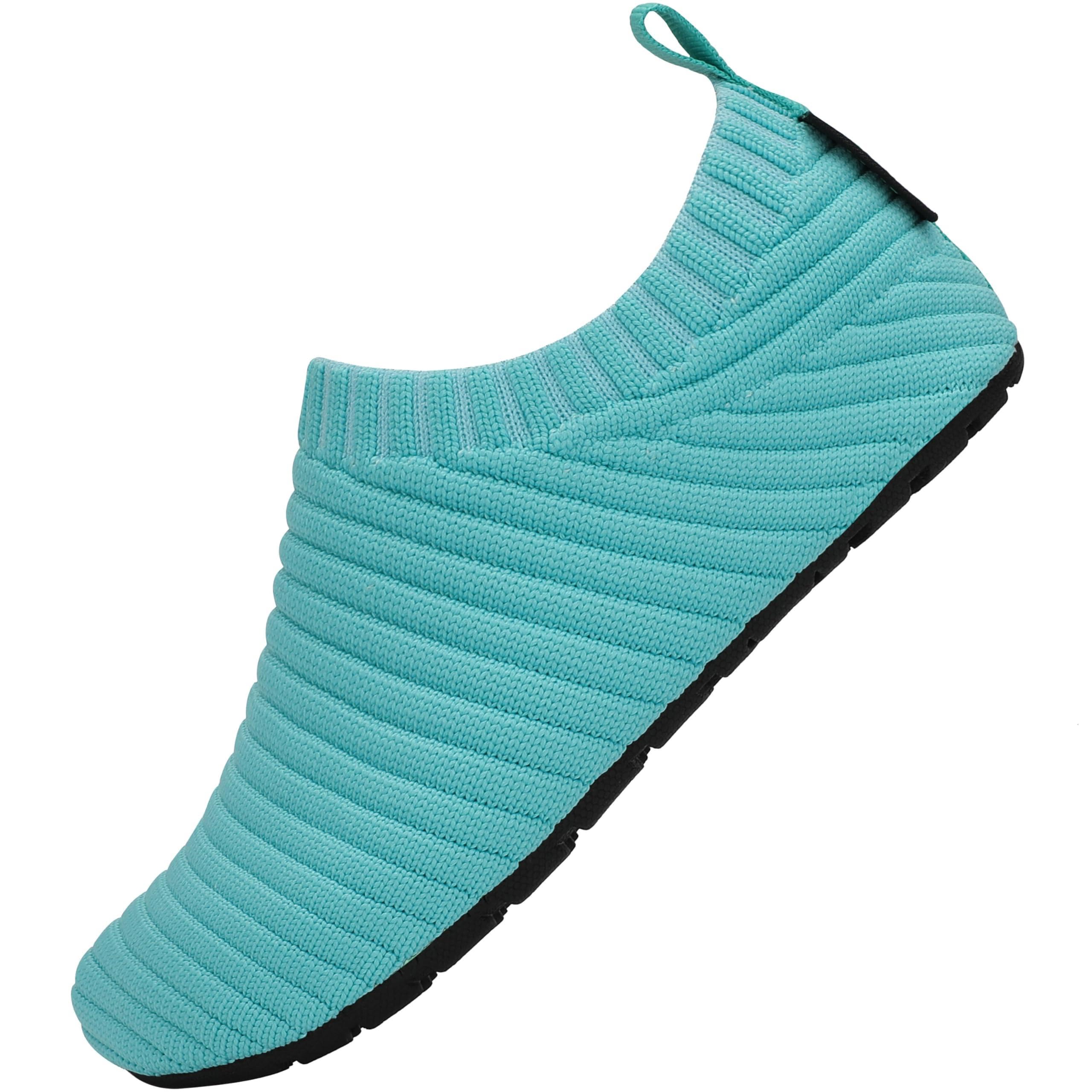 SAGUARO Pantoffels, lichte baruss pantoffels, antislip, ademende slippers voor jongens en meisjes, peuters, maat 18-37, azuurblauw, 26/27 EU