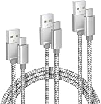 Elebase iPhone 17 17e Pro Max Câble de recharge 1.5/3.3/6.6FT 3Pack,USB Cord de chargeur de voiture de type A à C,USBC Carplay Cable pour une nouvelle Apple 16 Plus iPad 10 Mini 7 Air 8,Airpods,Samsung Galaxy S26 S25 A17 Ultra