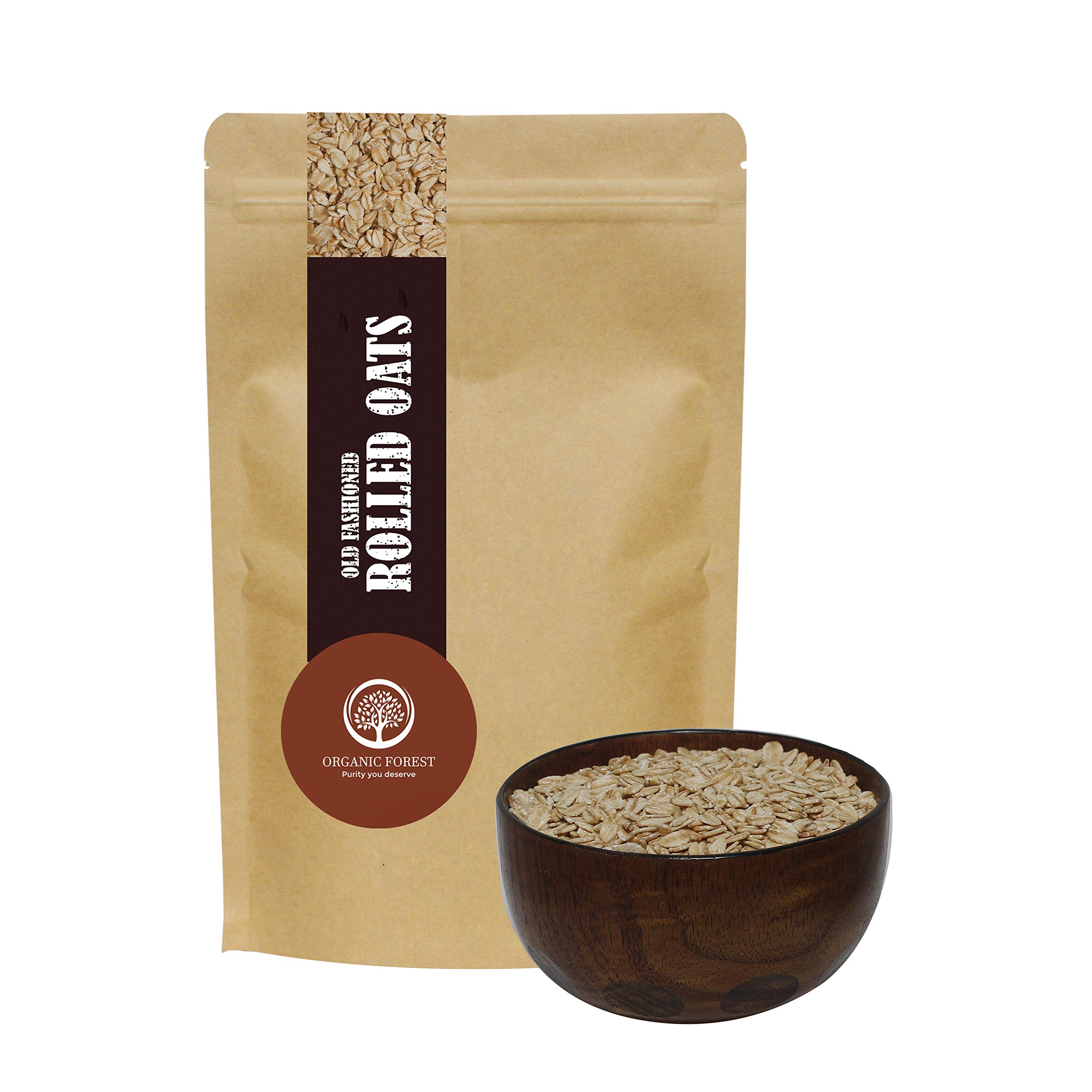 Organic Forest Whole Rolled Oats | Breakfast Cereal | Diet Food | High in Protein | Weight Management | Gluten free | Fibrous | Zip Lock Pouch - Pack of 1 (2700g) (B092JKHZB6) Amazon Price History, Amazon Price Tracker