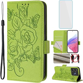 RFID Phone Case Wallet for Blackview Wave 8/Wave 8C Green