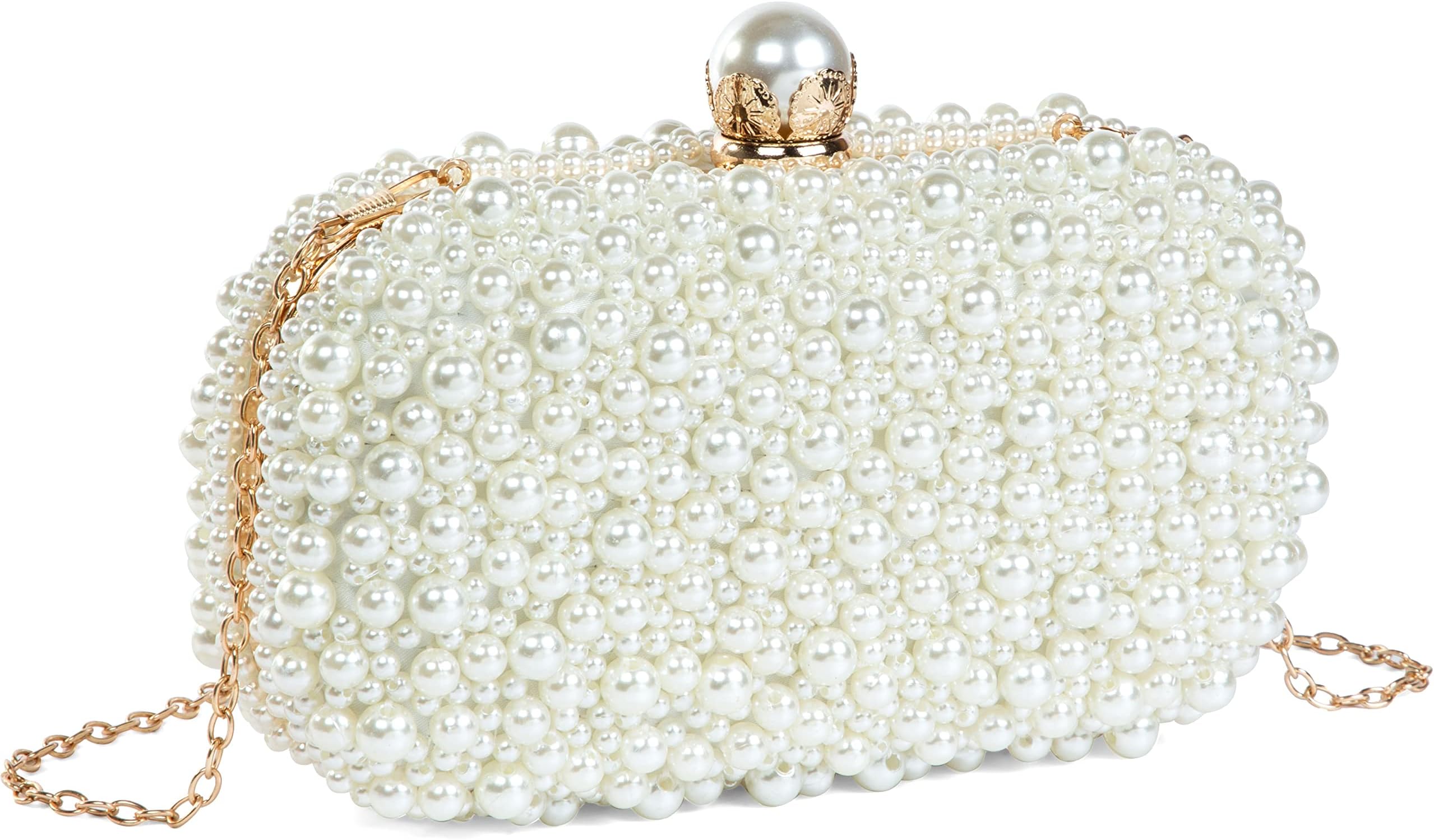 Women's Evening Handbags Pearl Clutch Purse Beaded bag Bridal Clutch wedding Purse