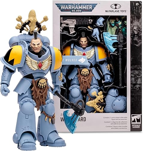 Miniatura 8 de McFarlane Toys - Warhammer 40,000 Space Wolves Wolf Guard Figura de 7 pulgadas