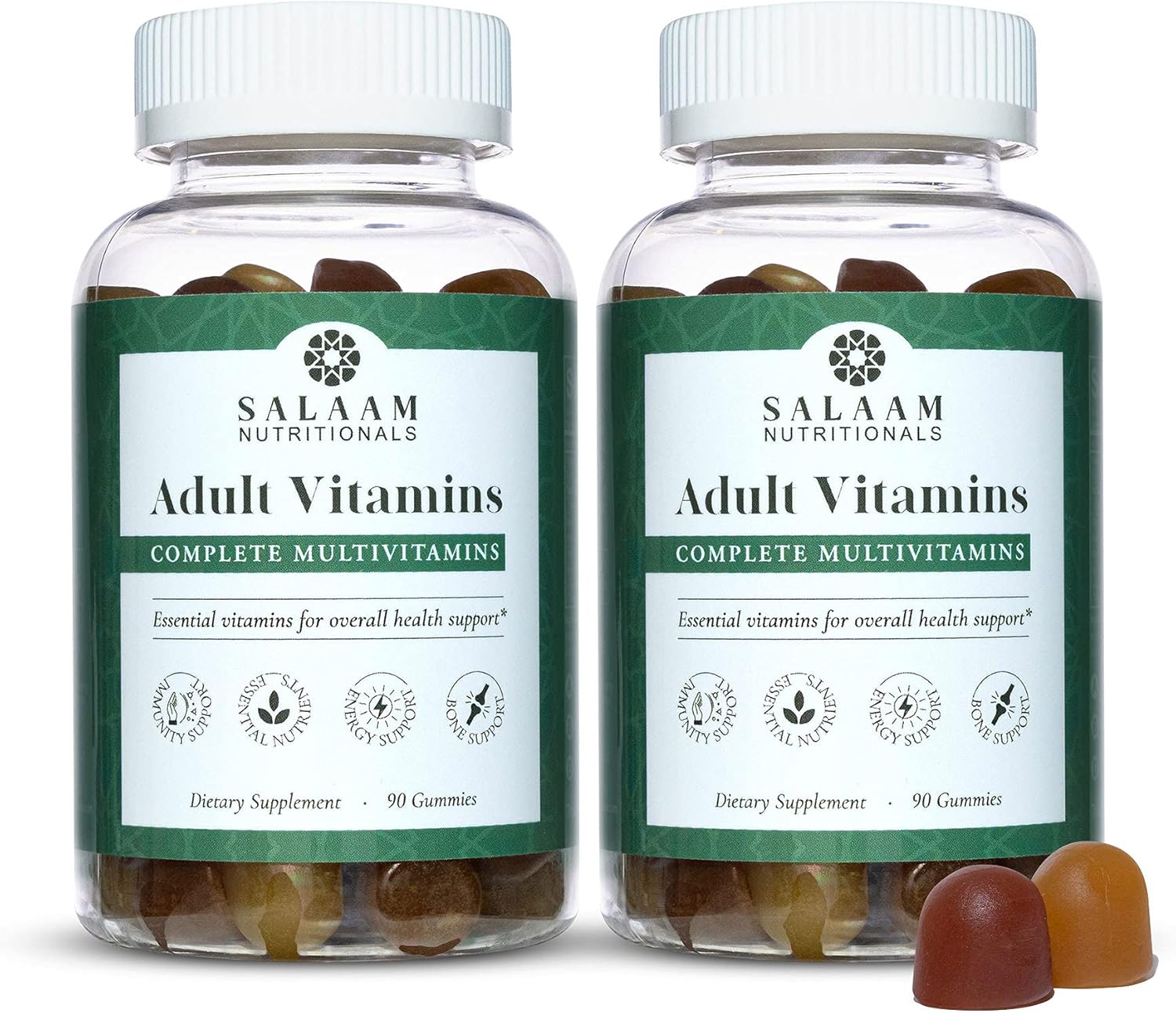Salaam Nutritionals - Adult Multivitamins, Vitamin Gummies for Women and Men, Multivitamins for Adults with 11 Essential Vitamins and Minerals, 90 Count, 1 Pack.