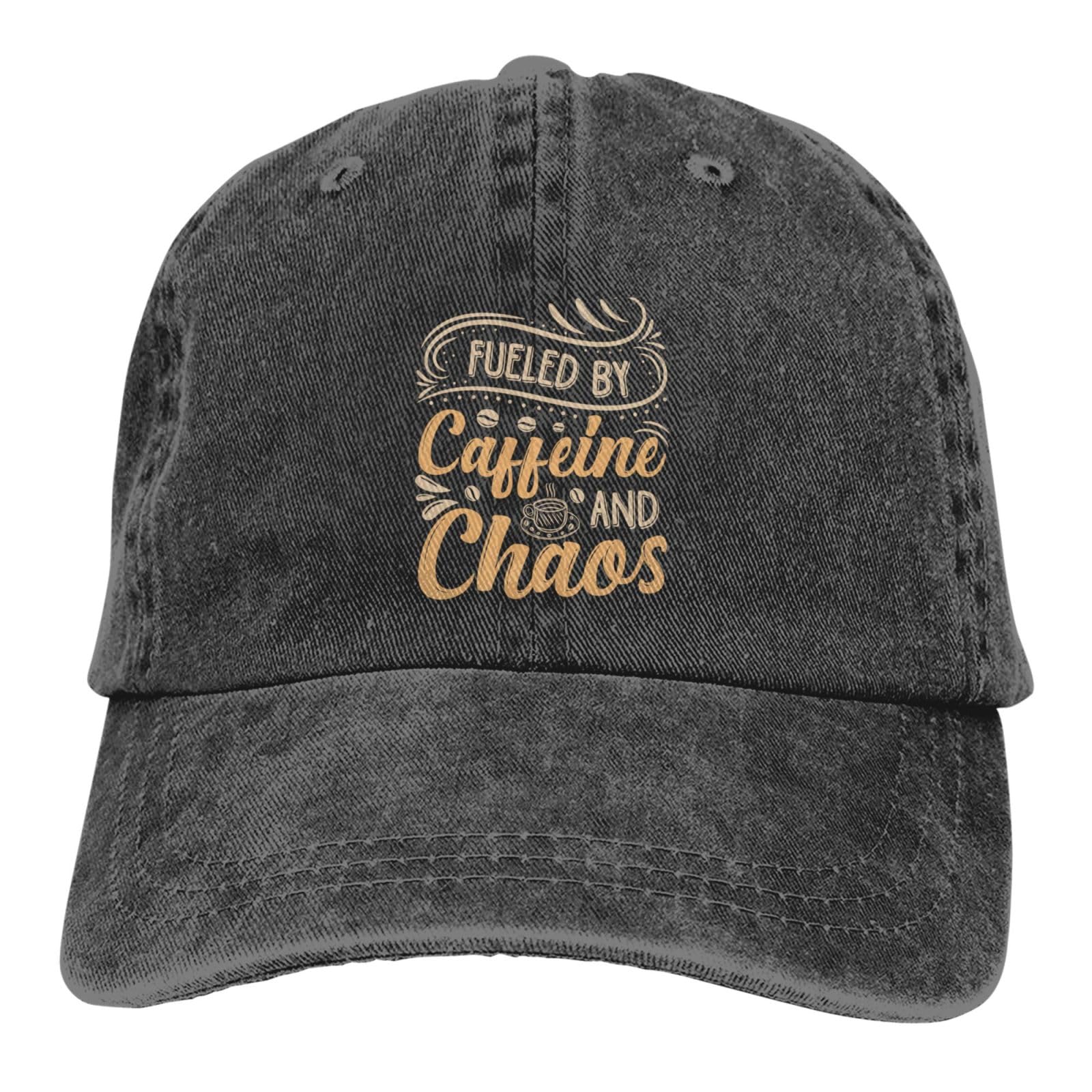 Fueled By Caffeine And Chaos Baseball Cap For Men Women