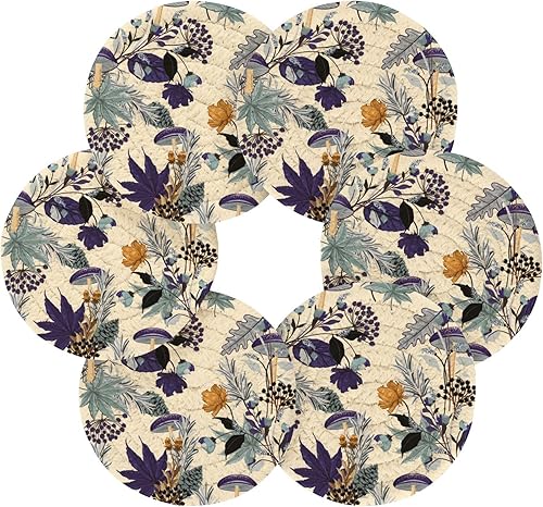 Miniatura 2 de Monotine on Blue Shade Autumn Night Drink Coasters Absorbent Drink Coasters for Tabletop Protection Set of 6 with