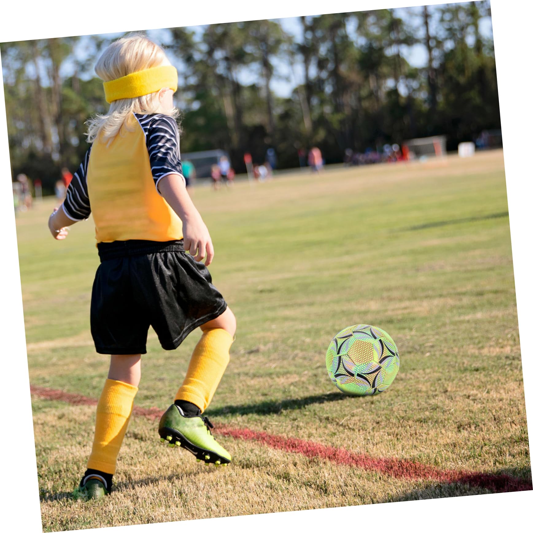 Balón de Fútbol Luminoso Talla 5 Pu Peso Oficial para Jóvenes Adultos | Brilla Oscuridad, para Práctica y Entrenamiento, Visibilidad Mejorada y Diseño Ergonómico