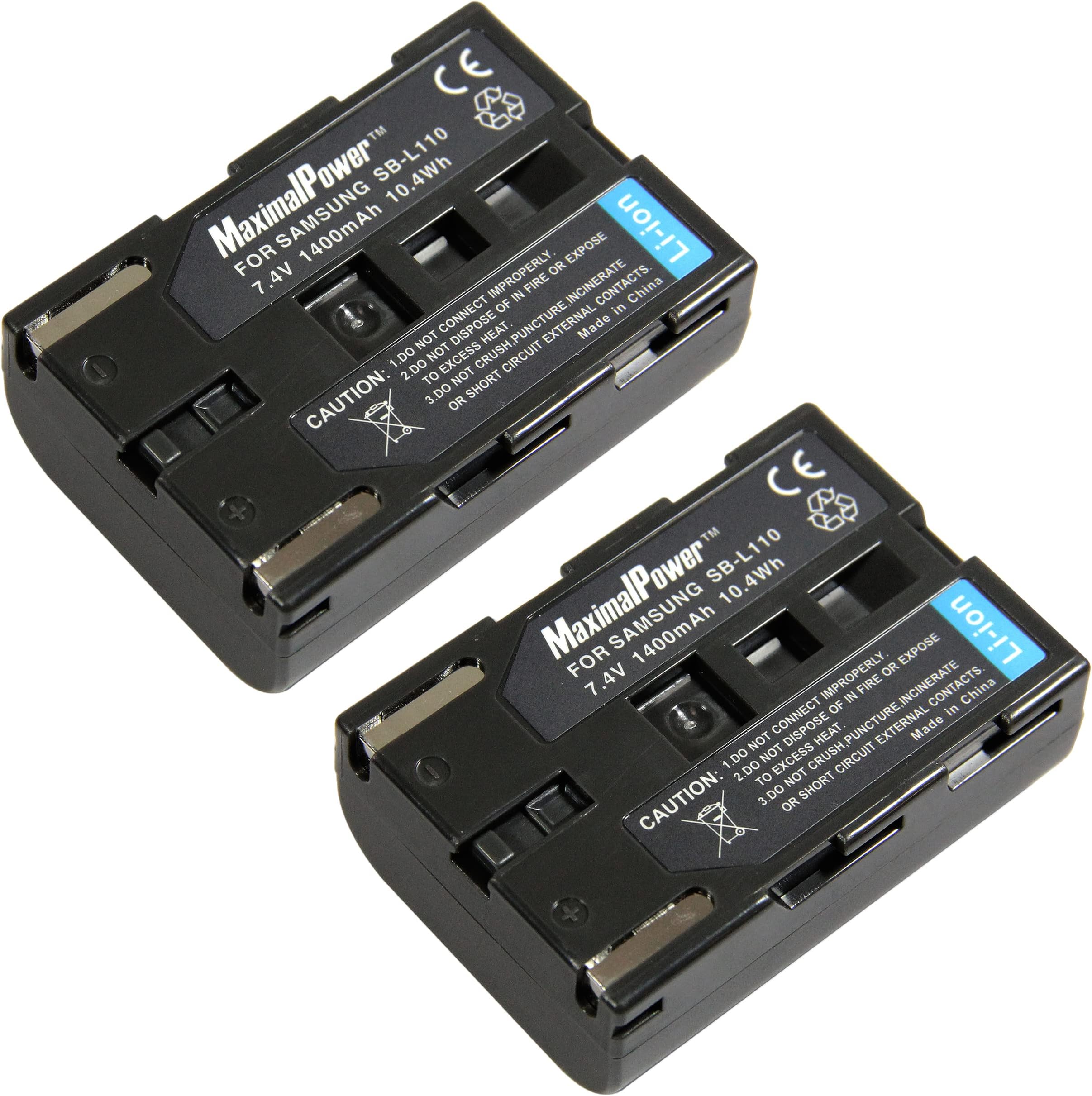 MaximalPower Replacement Battery (2 Pack) for Samsung SB-L110 SB-LS110 VM-B710 SC-D180