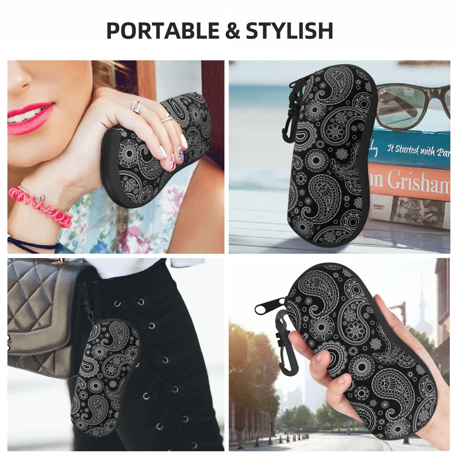 Funda suave para gafas de sol, funda de neopreno ultraligera con cremallera para gafas