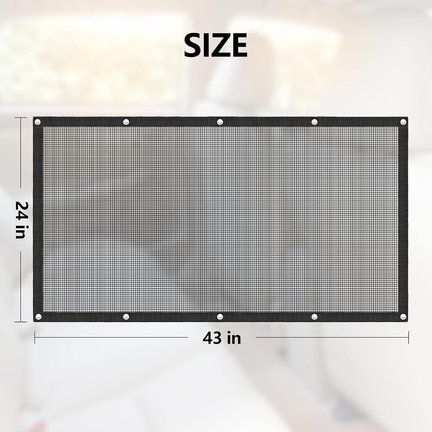 Dog Car Barrier Pet Car Divider Net with Adjusting Rope and Hook Multifunctional car Dog guardrail Used for SUV Car Truck 43x24 Inch