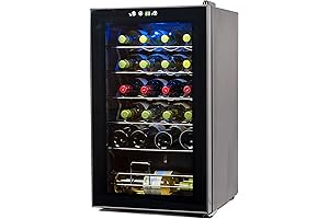 24-Bottle Wine Fridge with LED Display and Compressor Cooling