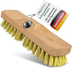 ORGAFLIX Schrubber ohne Stiel 22 cm, hitzebeständige Borsten bis 60°C, für effektive Reinigung im Haus, Küche, Terrasse, Balkon und Garten, Bodenschrubber