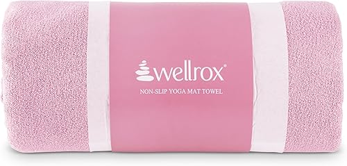 Miniatura 10 de Wellrox Toalla de microfibra para esterilla de yoga con agarre, ultra absorbente, súper suave y de secado rápido, toalla de yoga caliente