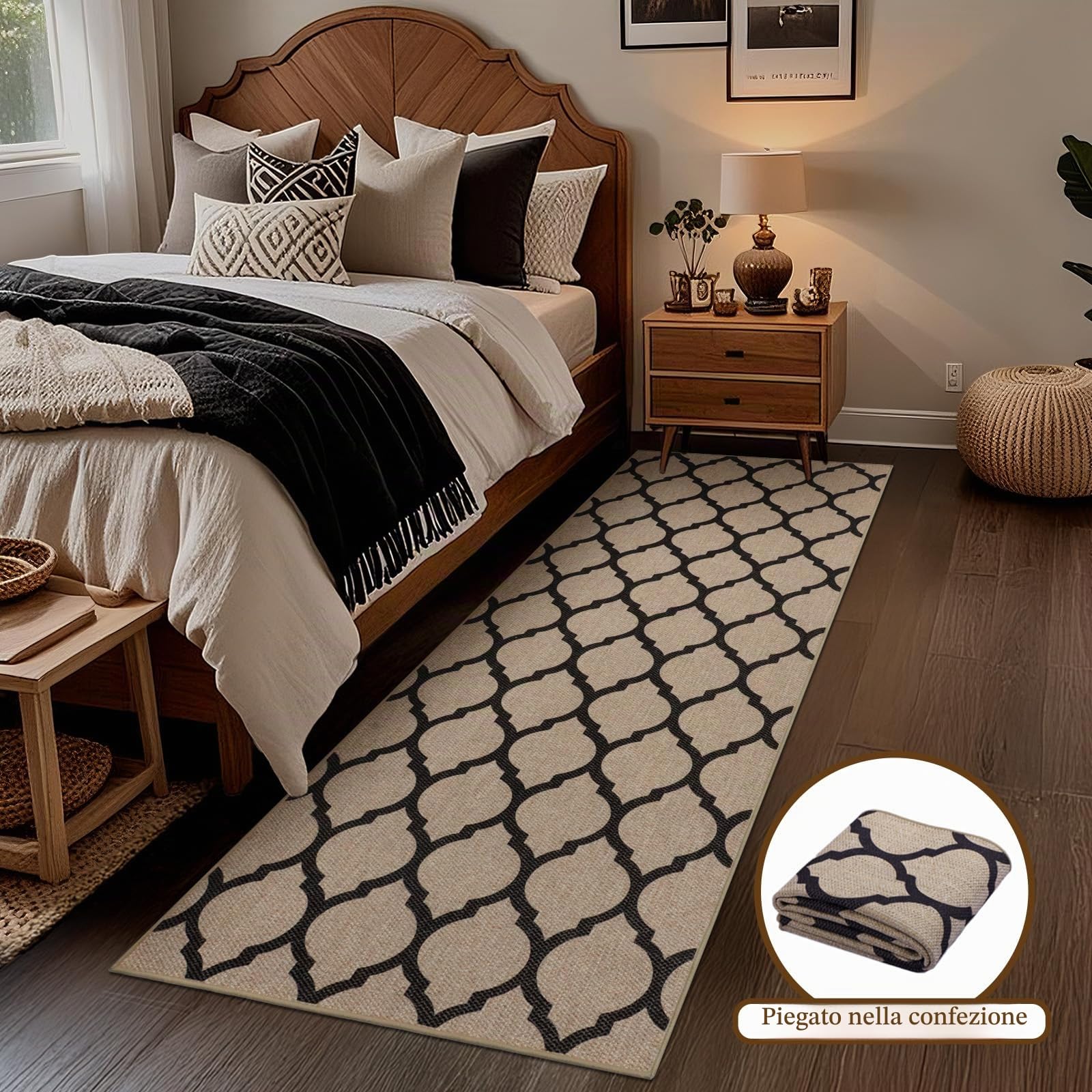 Tappeto passatoia in tessuto per corridoio, antiscivolo, 80 x 200 cm, lavabile, moderno, per corridoio, cucina, ingresso e soggiorno