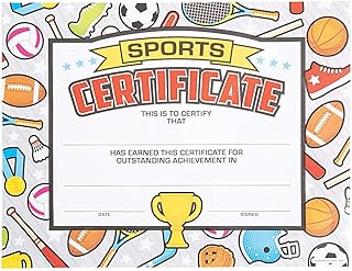 Sports Achievement Award Certificates - Stationery - 30 Pieces