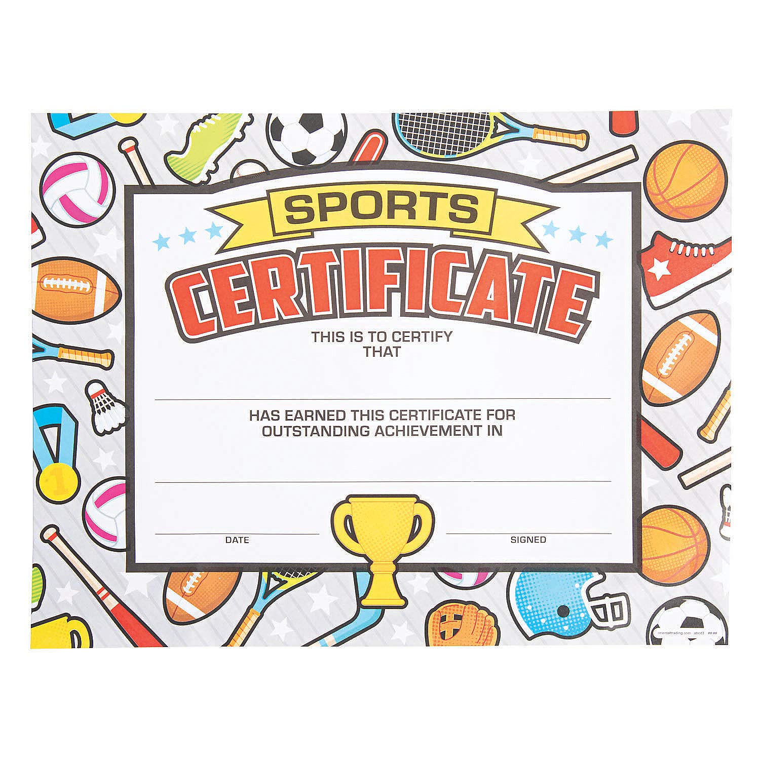 Sports Achievement Award Certificates Stationery 30 Pieces Amazon