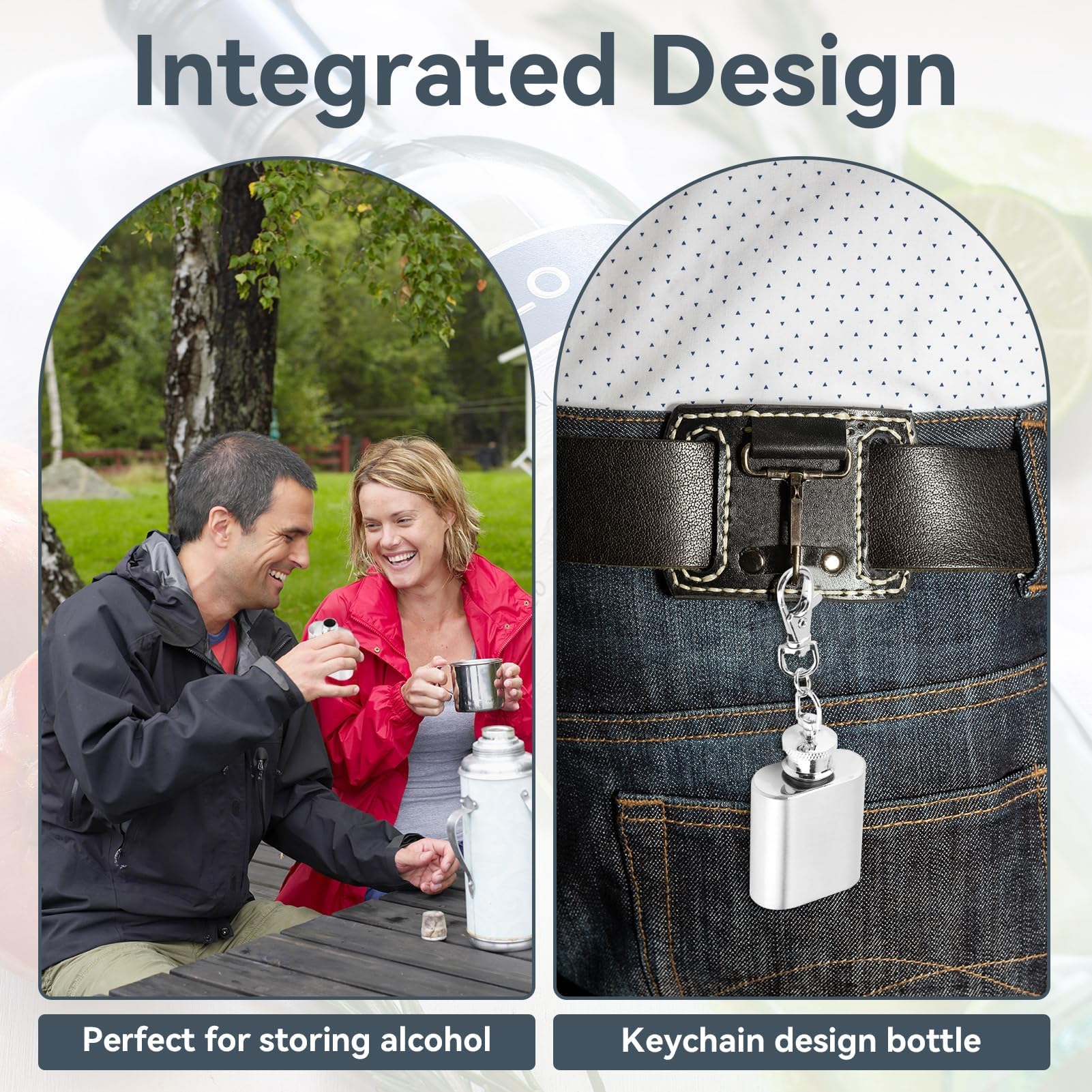 Flasque Poche Acier Inoxydable 237 Ml - Flacon Whisky Portable Avec Couvercle Sécurisé - Idéal Camping, Randonnée