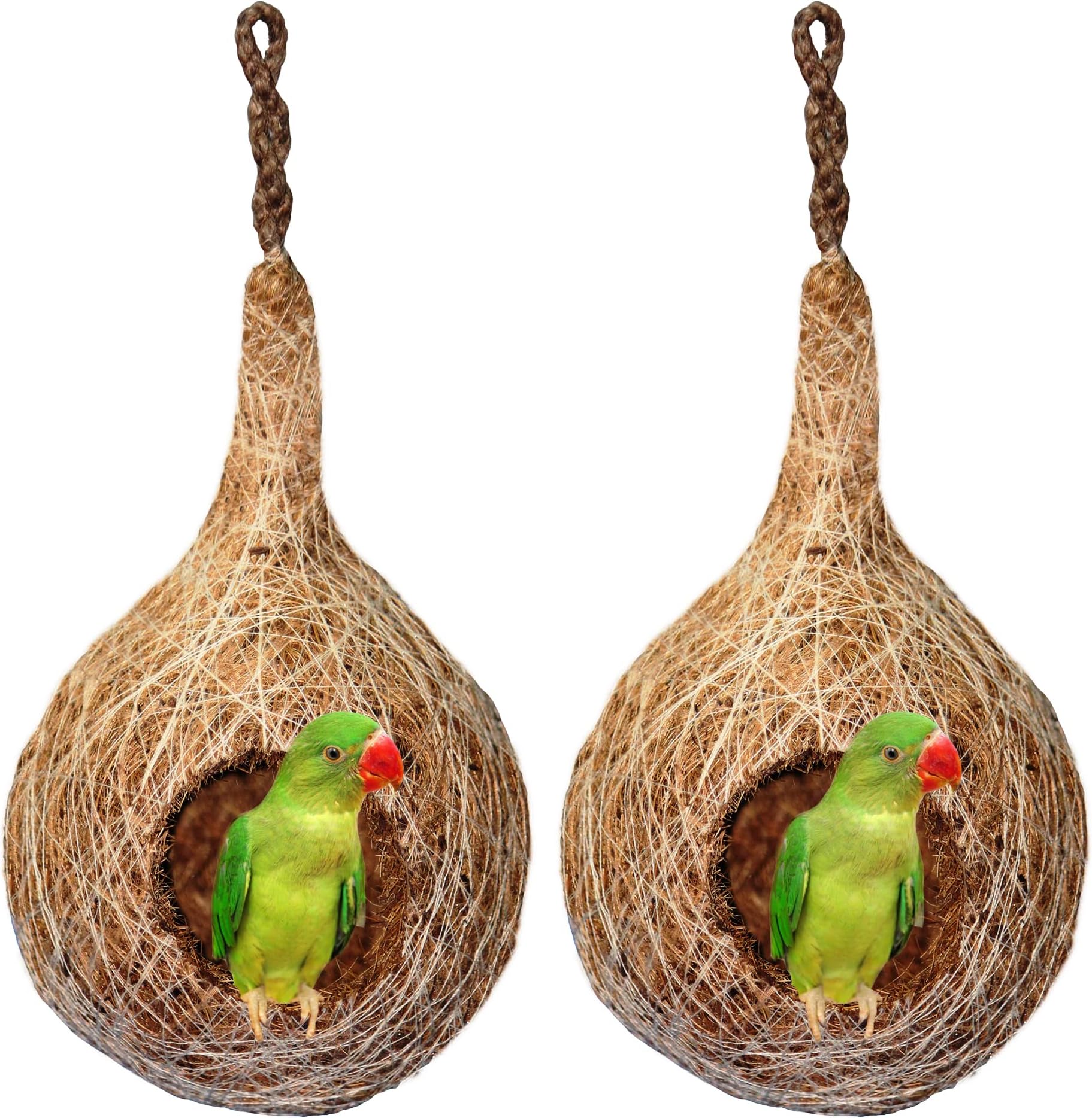 Wonderland Double Hemp Hanging Bird House For Gardem Home Balcony Photo Inspiration