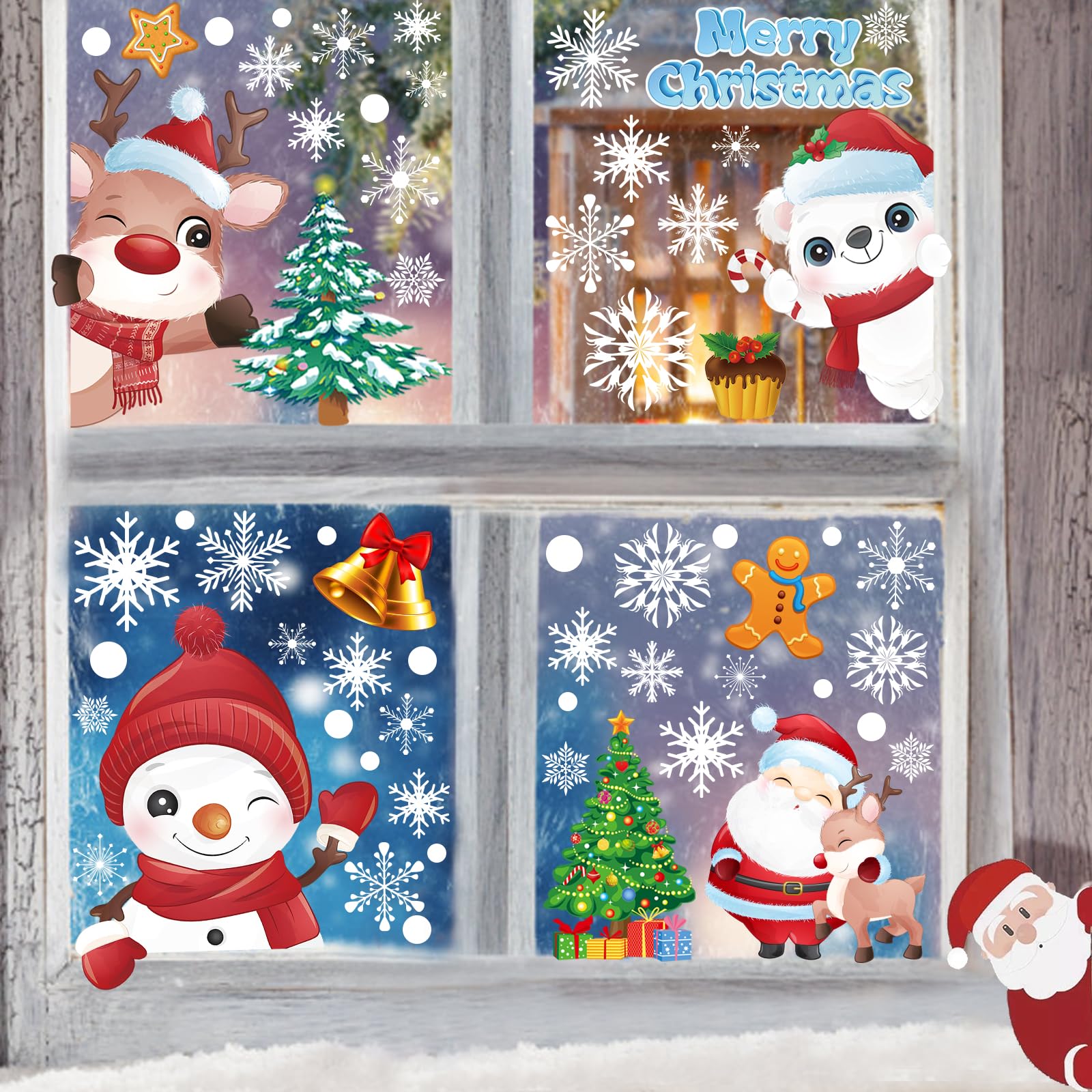 33 X 183 Cm, Runner Natalizio "Pupazzo Di Neve E Fiocchi Di Neve", Decorazione Invernale Stagionale Per Cucina E Sala Da Pranzo 98741160