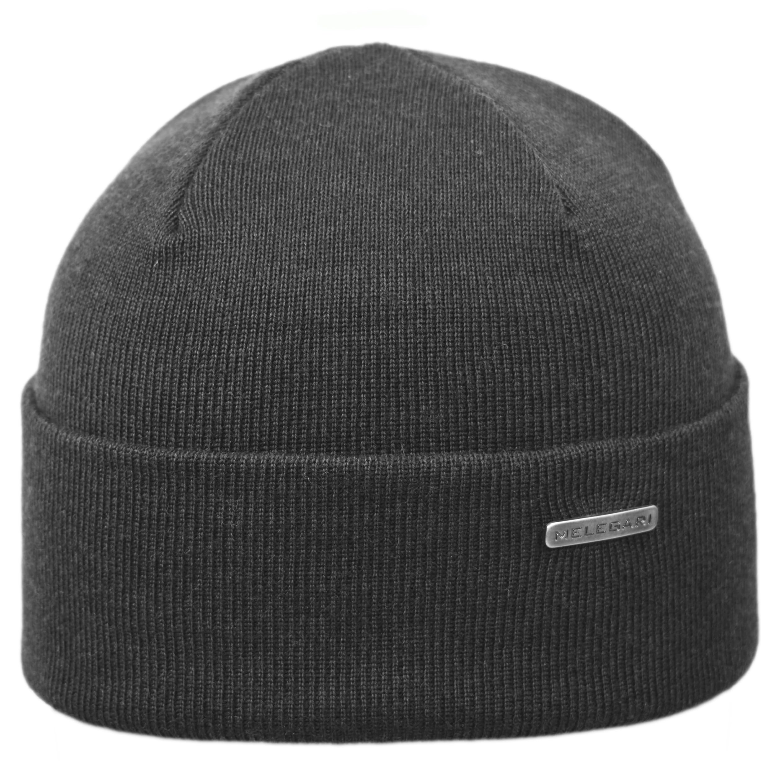 Melegari Bonnet en tricot avec revers | Pure Laine mérinos Extrafine | Wuppertal | Unisexe | Automne Hiver