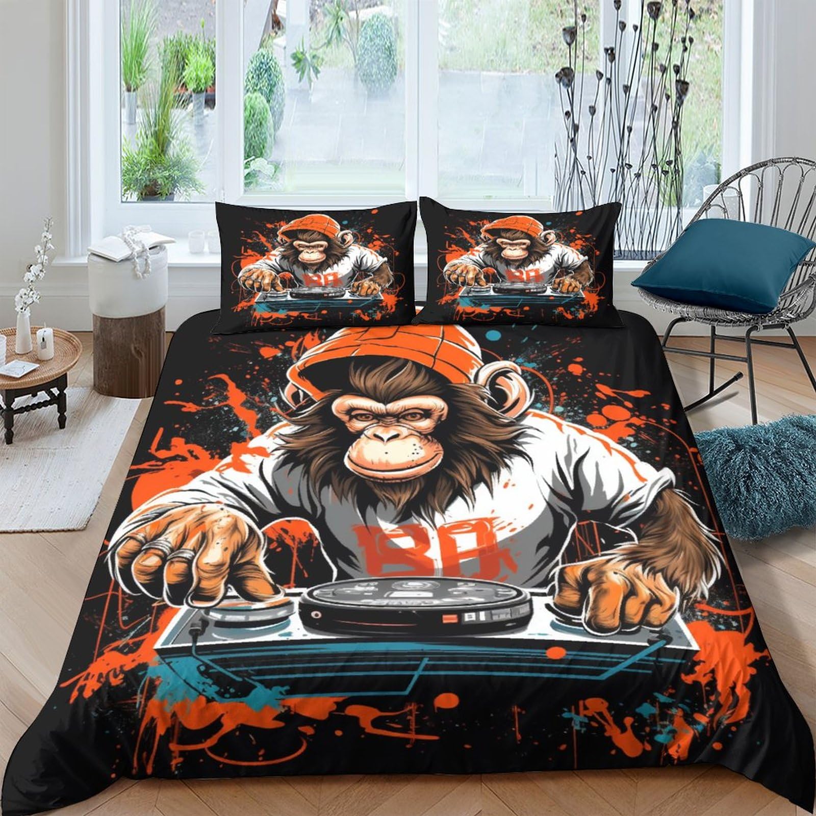 Housse de couette rock hypoallergénique et ultra douce 200x200