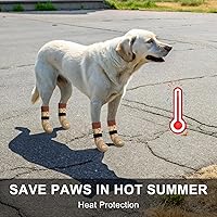 Vista 3 de BEAUTYZOO 6 calcetines para perros para evitar lamer las patas, zapatos antideslizantes para suelos de madera dura en pavimentos calientes, botas