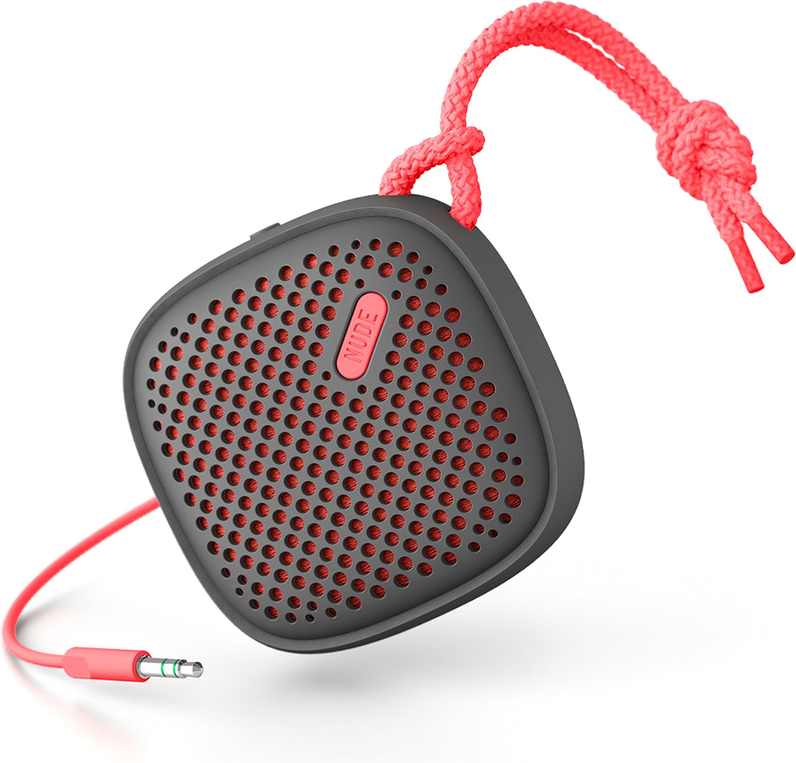 NudeAudio Move S (Wired) Portable Wireless Speaker Charcoal/Coral