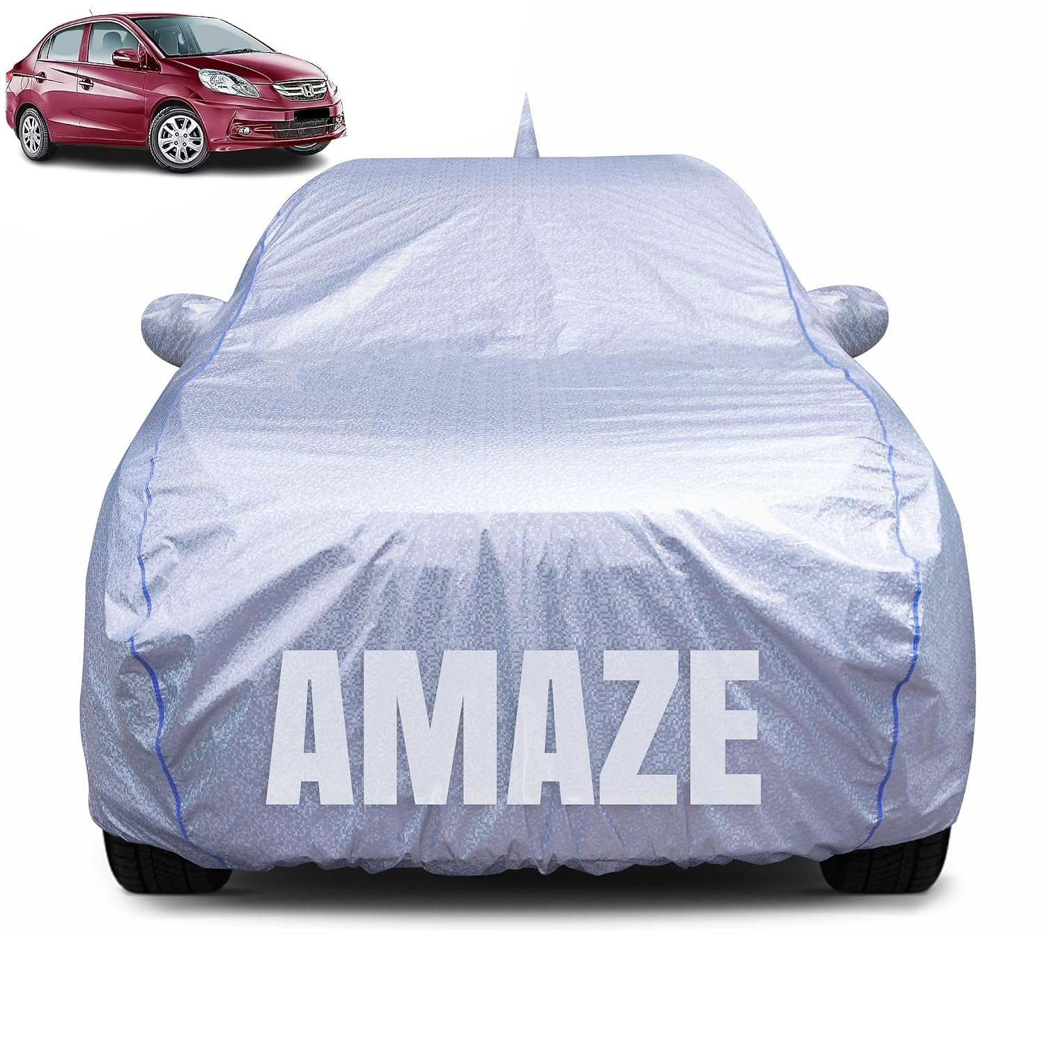 CABIUS 100% Waterproof Car Body Cover for Honda Amaze (2013-2017) with Mirror Pocket, Heat & UV Resistant, Triple Stitche... - Review, Price and Buying Guide