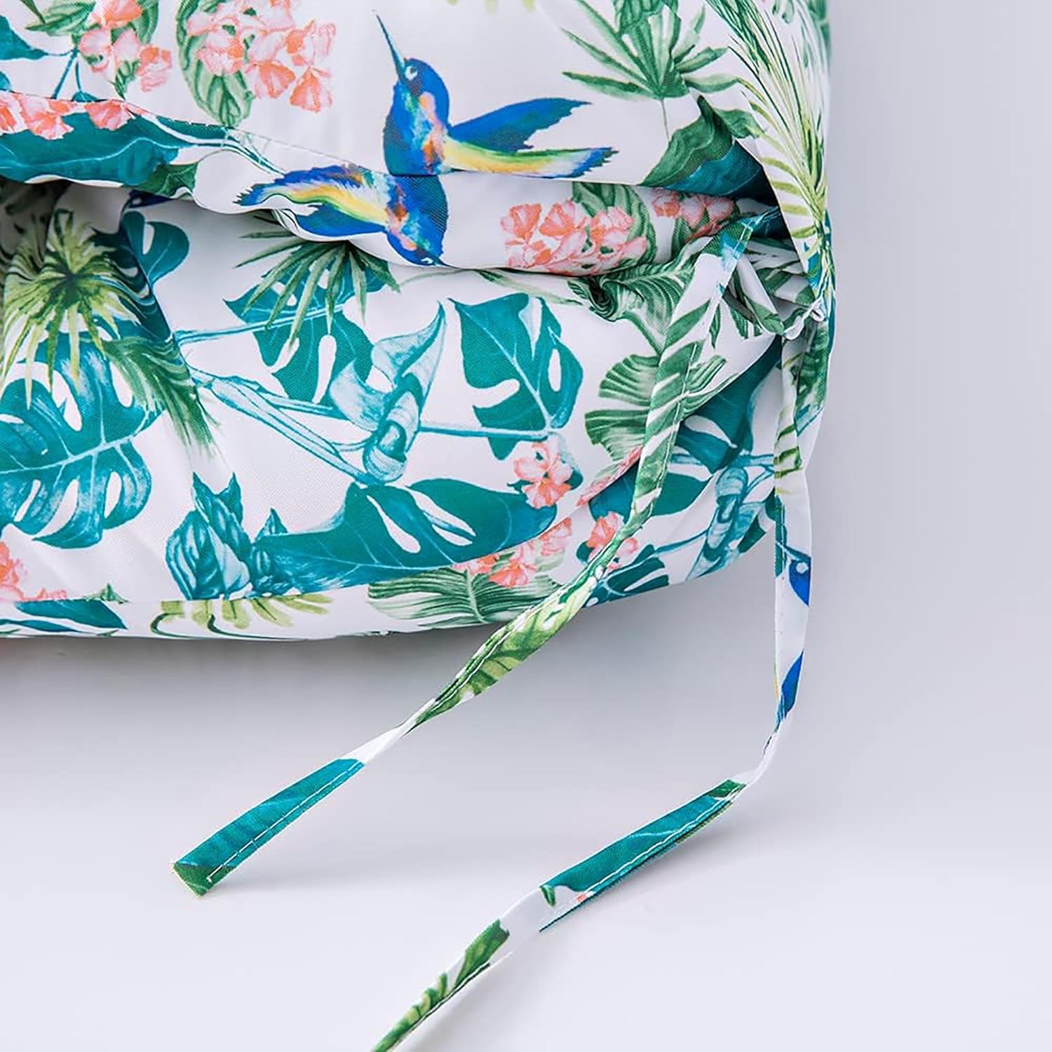 Enipate Tropical Print Adirondack Chair Cushions Set of 2, Weather Resistant Patio Chair Seat Cushion, Tufted Thicken Outdoor High Back Rocking Chair Pads