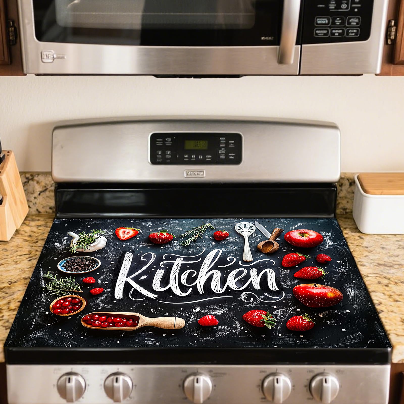 Nuxovilar Stove Top Cover Cooktop Protector 20x28in Polyester Glass