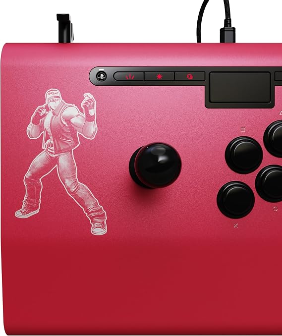PDP Victrix Pro FS Playstation Fight Stick for PS4, PS5, PC, Durable Aluminum, Sanwa Denshi Buttons, Ergonomic Wrist Slope, Detachable Joystick, Tournament Grade for Fighting Games KOF Terry