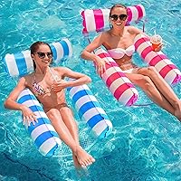 Vista 8 de Flotadores de piscina, hamaca inflable para piscina, hamaca inflable para adultos, hamaca de piscina multiusos para vacaciones de adultos