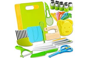 Kids Knife Set for Real Cooking: 46 Montessori Tools for Toddlers