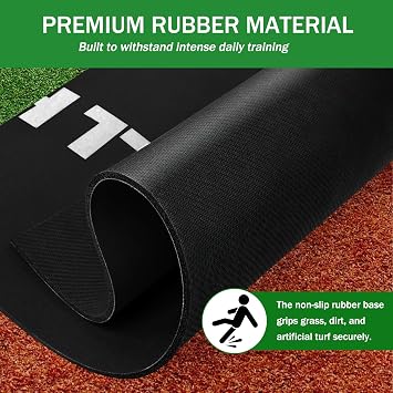 Baseball and Softball Batter Stance Training Mat for Hitting Practice