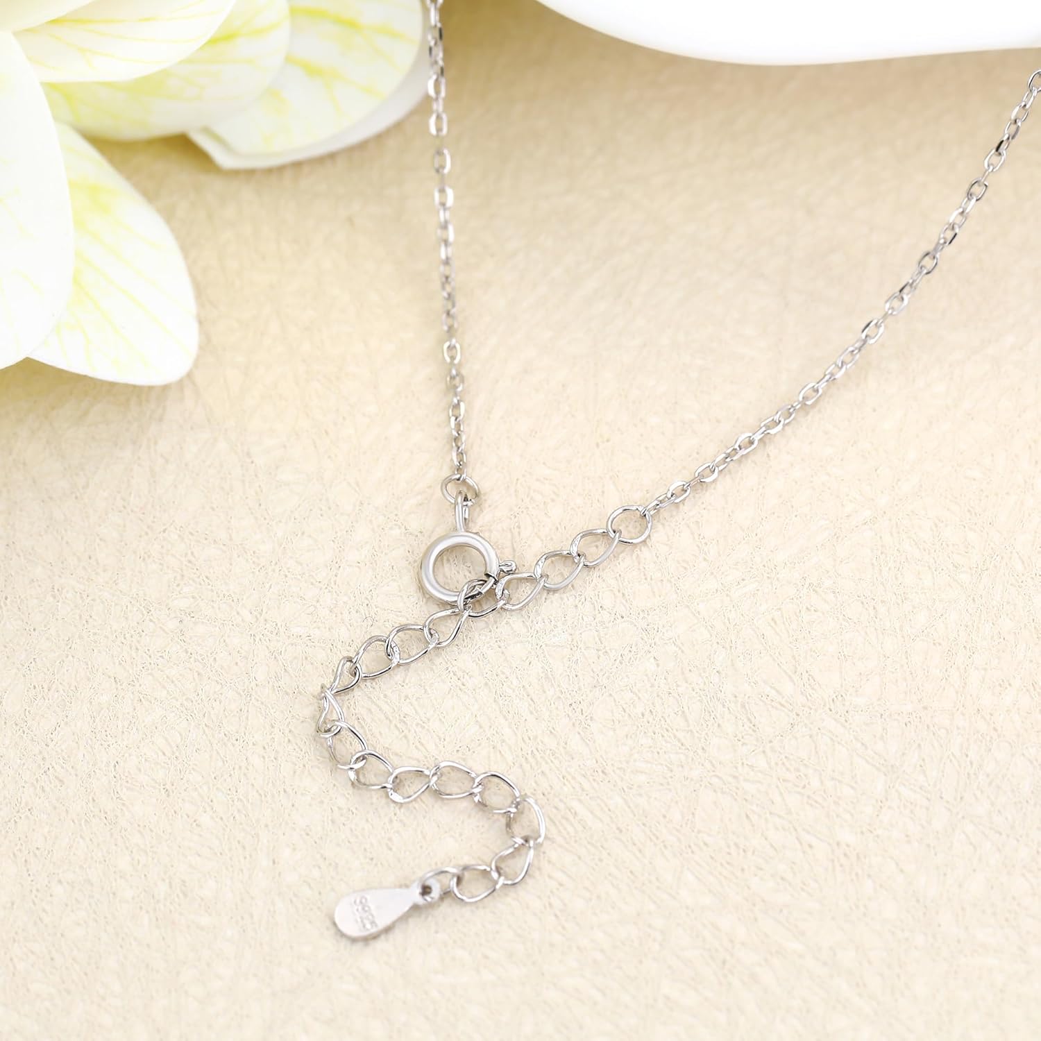 MISS RIGHT Wave Necklace Sterling Silver Bestie Necklace for Mom, S925 Pave Rhinestones Beach Three Ocean Wave Mom Necklaces for Women, Mom Jewelry Hypoallergenic for Sensitive Skin - Image 7