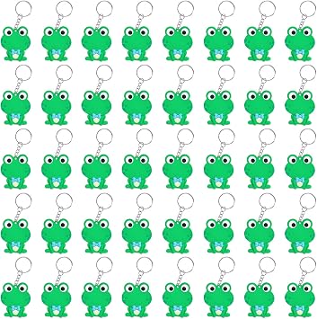 CiciBear 40 Pack Green Frog Party Decorations for Guests, Frog Prince Themed Party,Animal Baby Shower, School Party, Back to the 80s, Kids Birthday