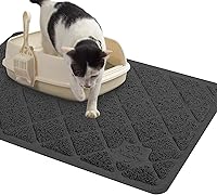 Niubya Premium Cat Litter Mat 23x14 Inch - Non-Slip Waterproof Backing, Litter Trapping Grooves, Soft on Paws, Easy Clean