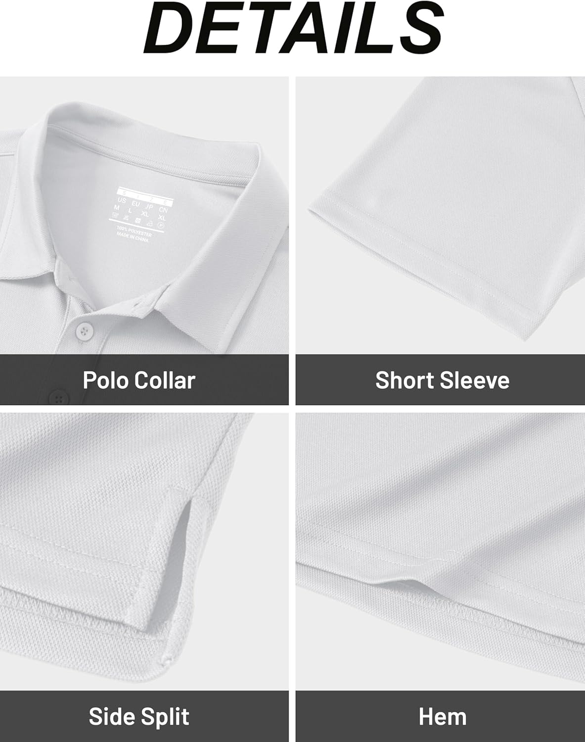 MAGCOMSEN 5 Pack Mens Polo Shirts Short Sleeve Quick Dry Moisture Wicking Golf Polos Casual Athletic Golf Shirt