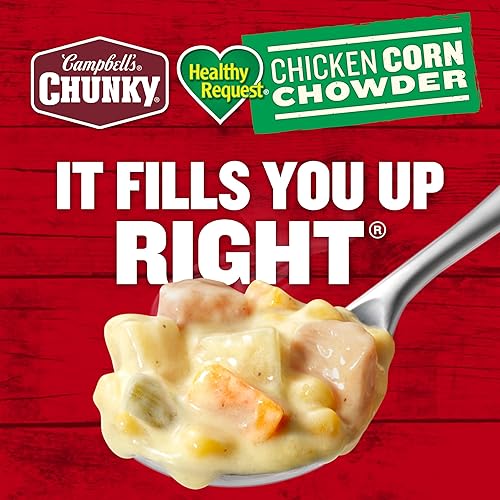 Miniatura 7 de Campbell's Chunky Healthy Request - Sopa de pollo y maíz , lata de 18.8 onzas (caja de 12 unidades)