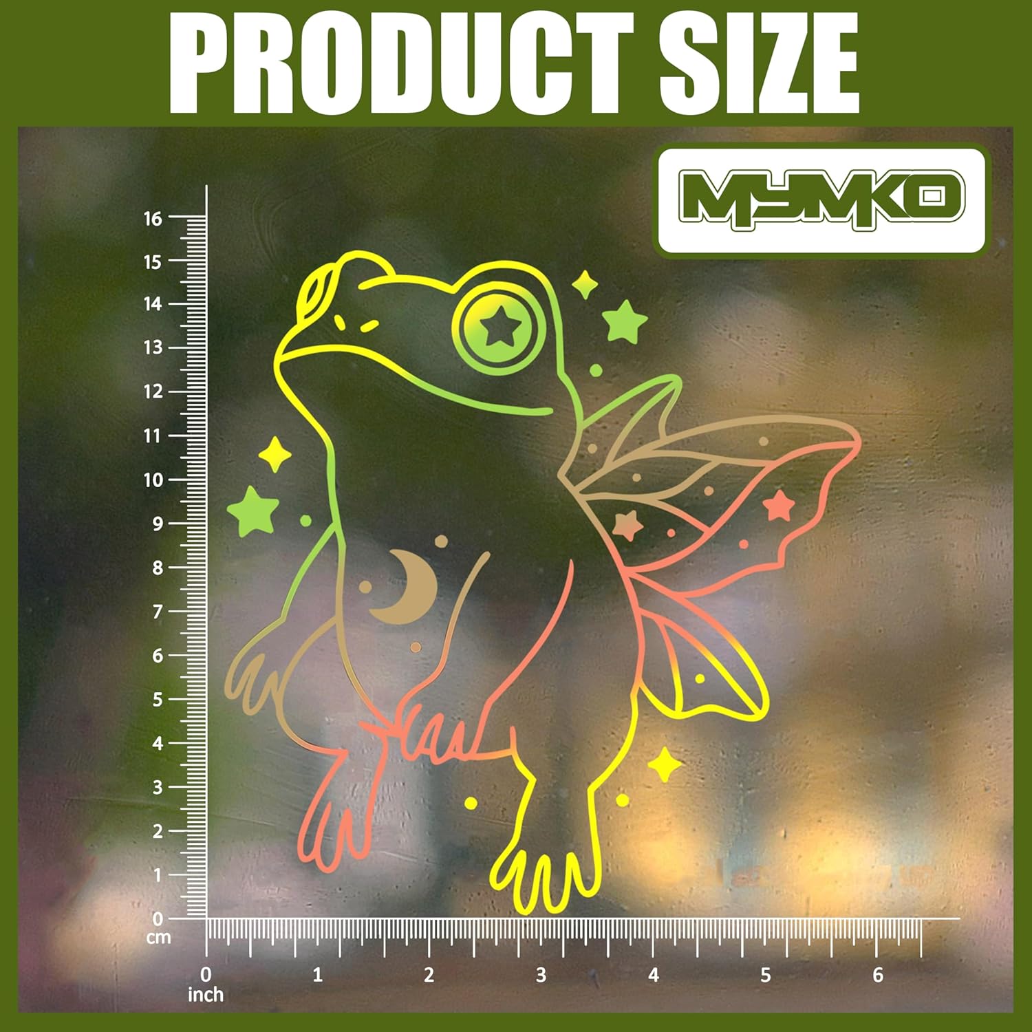 Frog Fairy Decal, Fantasy Colorful Car Window Decals, 6 Inches UV DTF Tranfer Car Stickers, Weatherproof Car Truck Window Bumper Sticker, Witchy Bookish Car Stickers and Decals for Boys Girls - Image 3