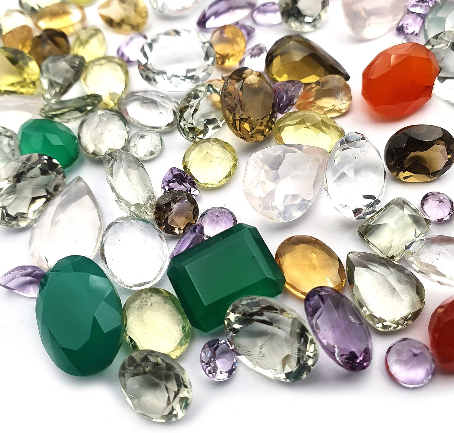 Mix Semi Precious Faceted Loose Gemstone, 100 CT Lot Mix Shape, Size Cut Stone Mixed Faceted Stones For Jewelry Making, wire wrapping, decorartion