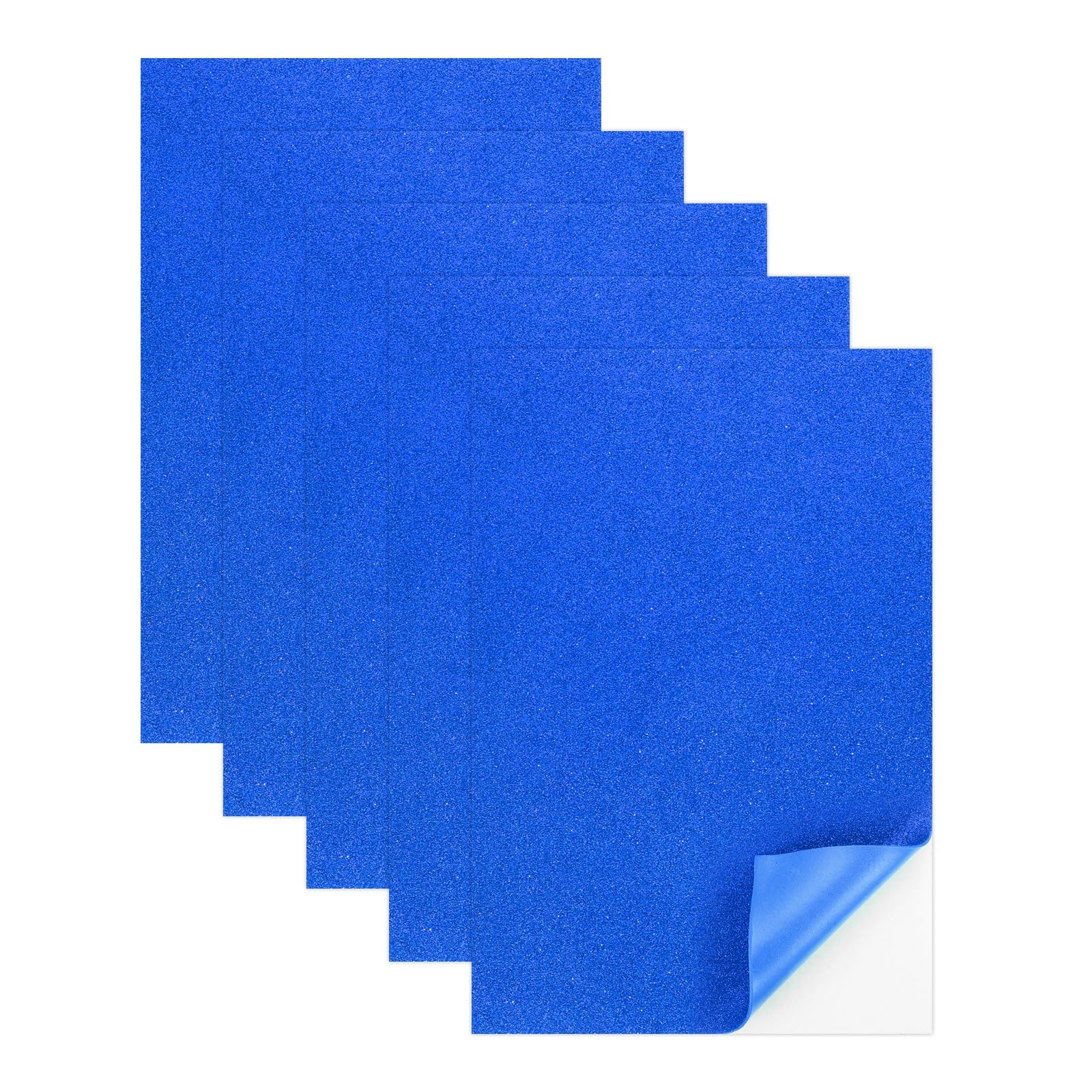 sourcing map 5 Sheets Dark Blue Shiny Foam Sheets with Adhesive Backing, 8x12Inch Self-Adhesive Shiny EVA Foam Sheets Sticky EVA Paper Stickers for Art Crafts Projects, DIY Party Decoration