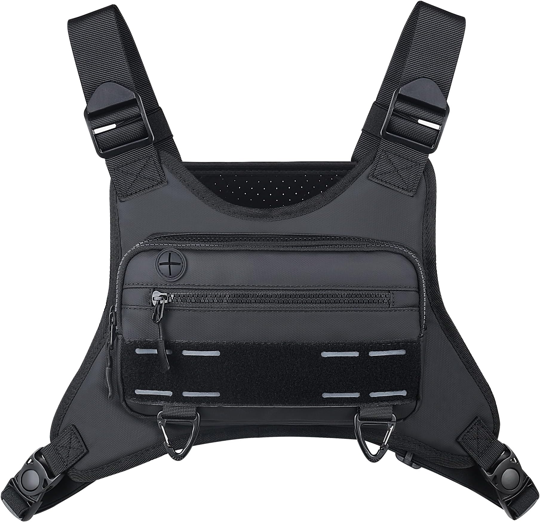 Sports Chest Bag Men's Women's Reflective Running Vest Suitable for fitness, running, biking, hiking, mountaineering, search and rescue teams, outdoor adventure, maintenance, fire alarms, etc.