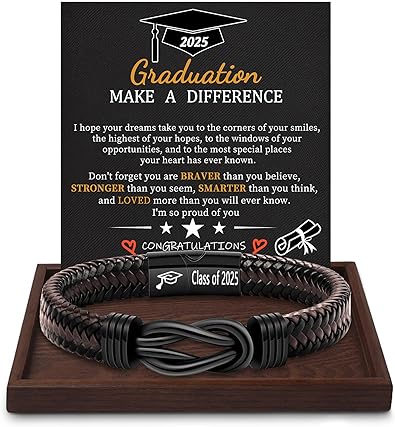 Inspirational Gifts for Men Morse Code Bracelets Mens Bracelets Graduation Gifts for Him Fathers Day Adjustable Leather Bracelet Motivational Birthday Annivesary Jewelry Stocking Stuffers for Men