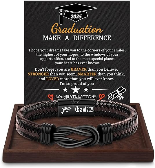 Inspirational Gifts for Men Morse Code Bracelets Mens Bracelets Graduation Gifts for Him Fathers Day Adjustable Leather Bracelet Motivational Birthday Annivesary Jewelry Stocking Stuffers for Men