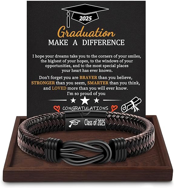Inspirational Gifts for Men Morse Code Bracelets Mens Bracelets Graduation Gifts for Him Fathers Day Adjustable Leather Bracelet Motivational Birthday Annivesary Jewelry Stocking Stuffers for Men