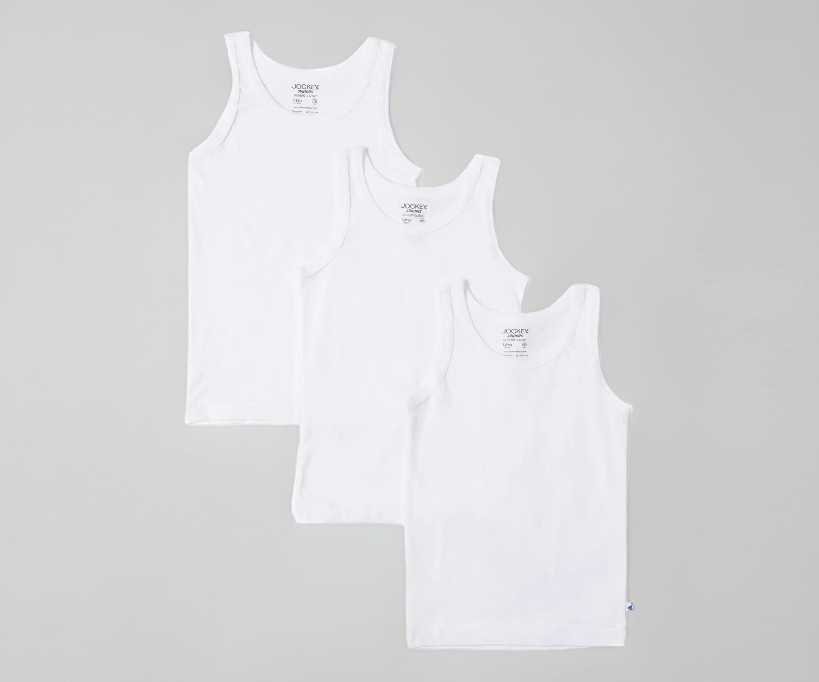 3320 Boy's Super Combed Cotton Round Neck Sleeveless Vest (Pack of 3)