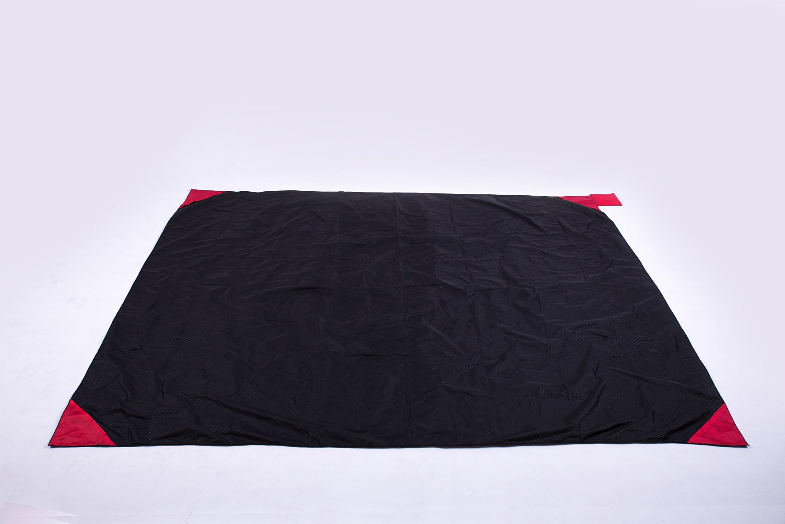 DEREWOP Outdoor Waterproof Beach Blanket - Easy Fold Outdoor Blanket with Corner Pockets Picnic Blanket Perfect for The Beach, Camping or Travel 43.3 x 59 inches Black