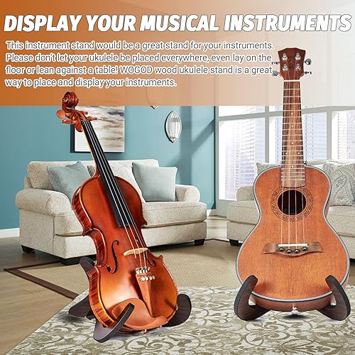 Miniatura 5 de Soporte para ukelele, soporte para instrumentos, soporte de mandolina portátil, accesorio para ukelele