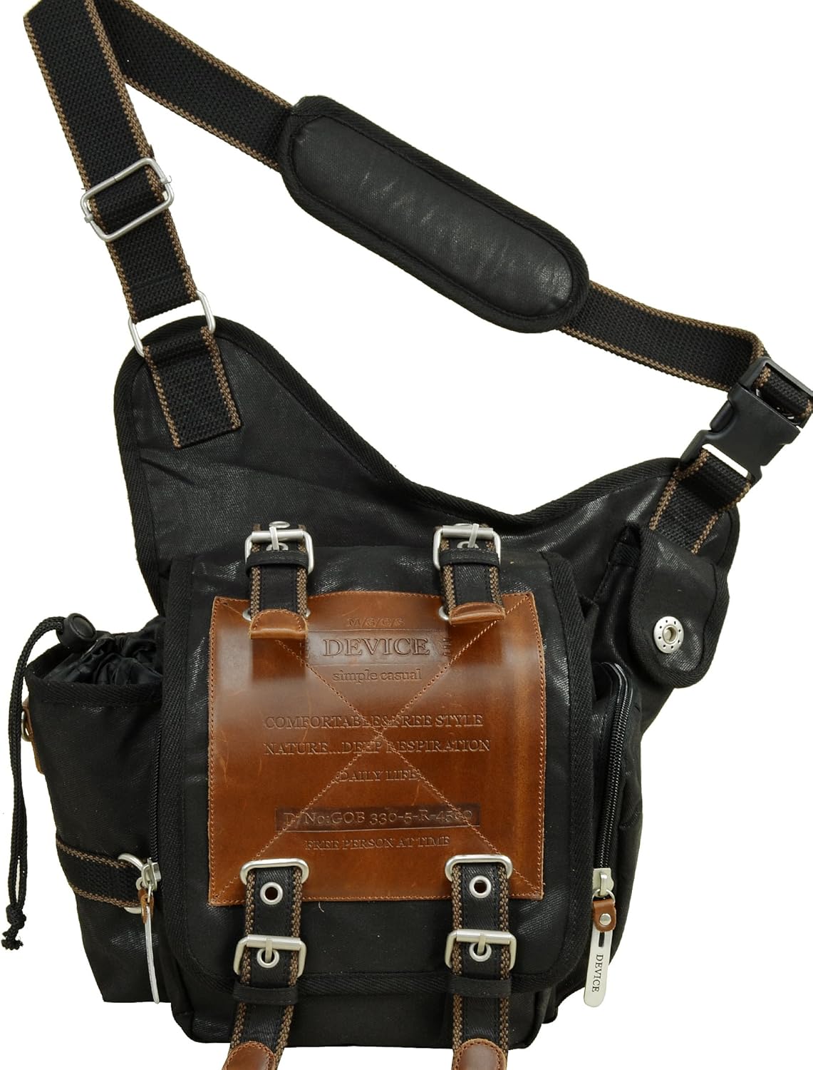 [デバイス] ボディバッグ ミリタリー 斜めがけ ショルダーバッグ 本革 かっこいい レザー