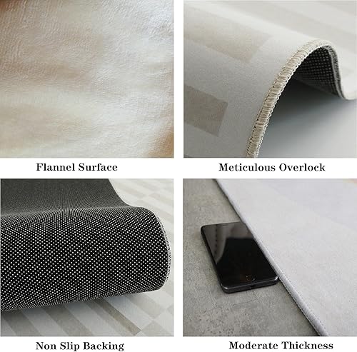 Miniatura 5 de Alfombra de pasillo con ilusión 3D, alfombra con estampado de camino de piedra verde hierba, estilo pastoral, alfombra decorativa para sala de